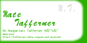 mate tafferner business card